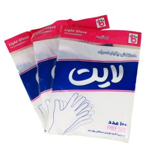 فروش آنلاین دستکش نایلونی فریزری یکبار مصرف لایت Light disposable freezer nylon gloves